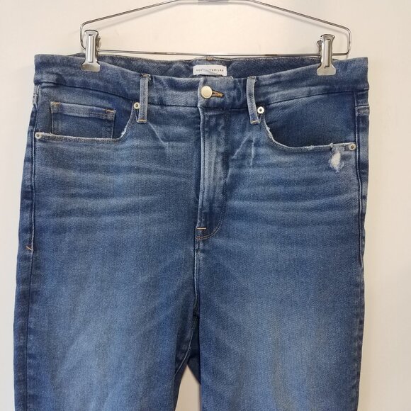 Good American Jeans 16 Good Waisted Skinny Cropped GWCSBP941T Indigo326 Denim - Picture 2 of 11